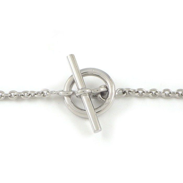 Hermes Bracelet Echappee Toggle Motif Mini Chaine D'ancre 18k White Gold