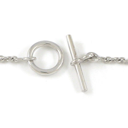 Hermes Bracelet Echappee Toggle Motif Mini Chaine D'ancre 18k White Gold