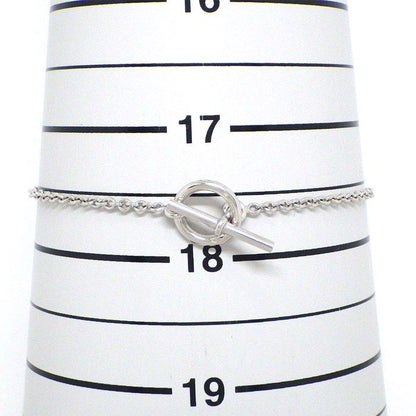 Hermes Bracelet Echappee Toggle Motif Mini Chaine D'ancre 18k White Gold