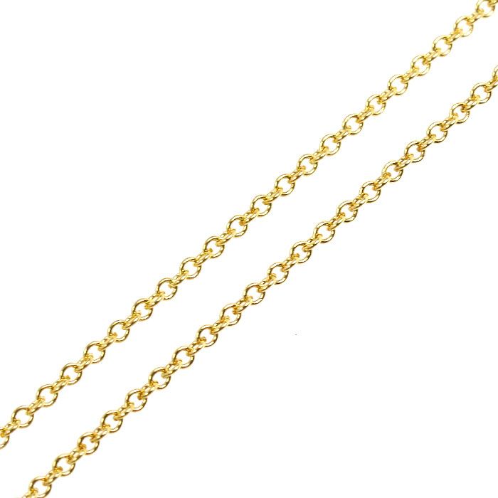 Tiffany & Co 18k Yellow Gold Open Heart Diamond Necklace