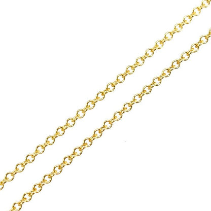 Tiffany & Co 18k Yellow Gold Open Heart Diamond Necklace