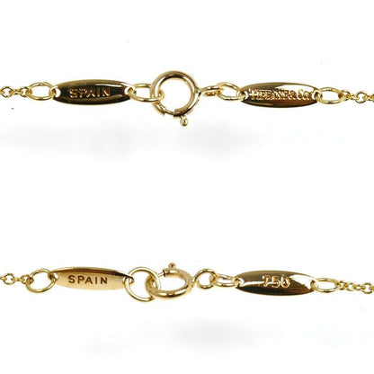 Tiffany & Co 18k Yellow Gold Open Heart Diamond Necklace