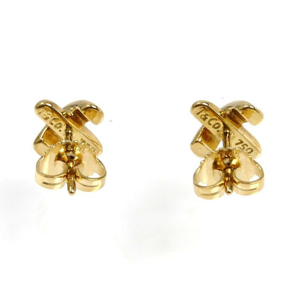 Tiffany & Co 18k Yellow Gold Cross Stitch Earrings