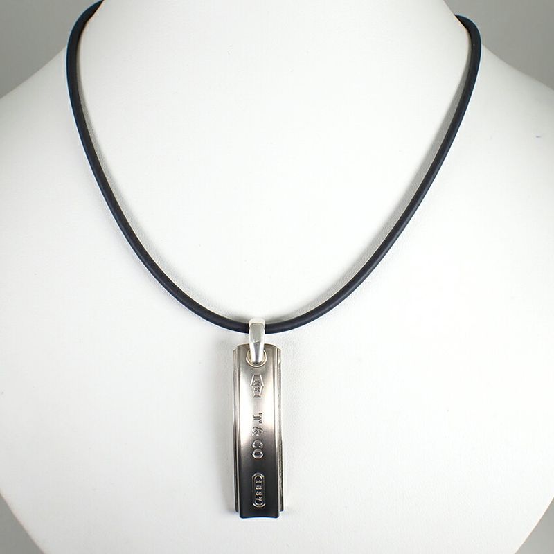 Tiffany & Co 925 Titanium Bar Necklace