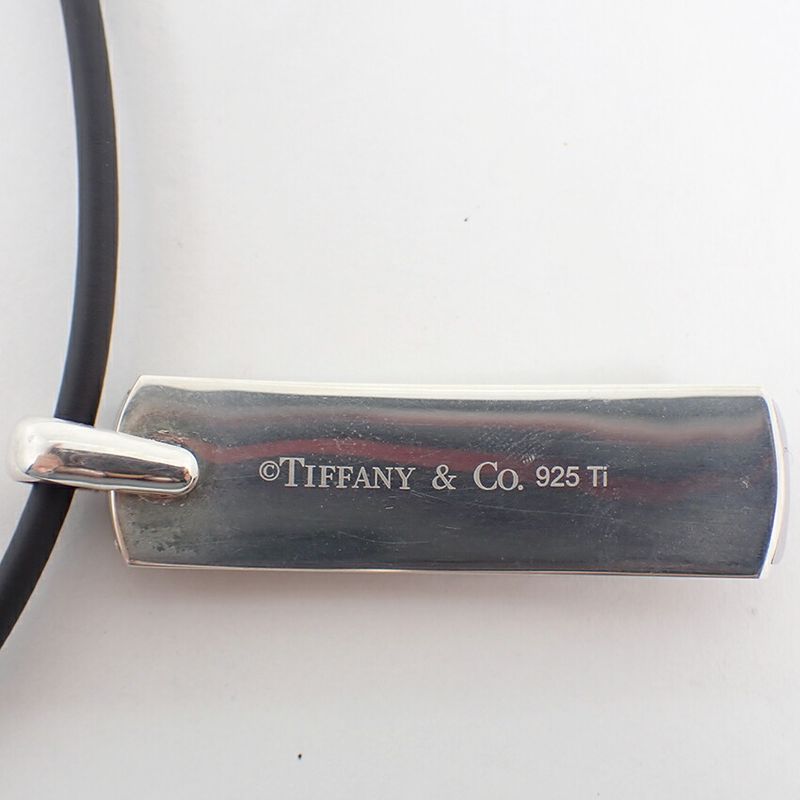 Tiffany & Co 925 Titanium Bar Necklace