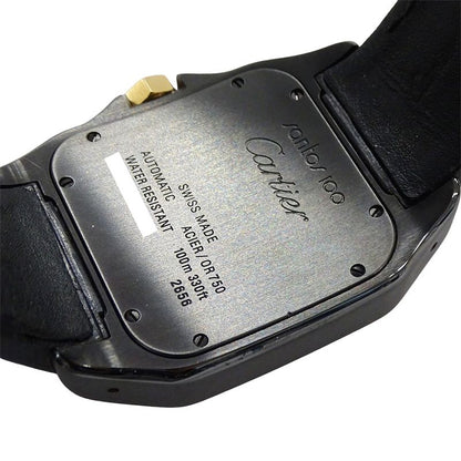 Cartier Watch Santos 100 LM Automatic Winding at Stainless Steel Pink Gold