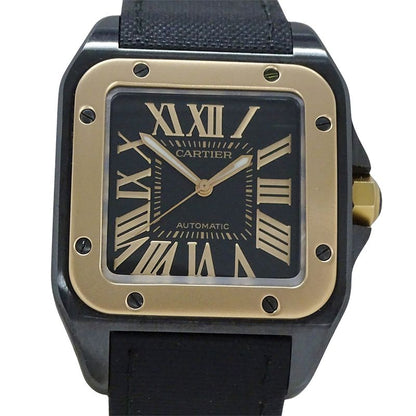 Cartier Watch Santos 100 LM Automatic Winding at Stainless Steel Pink Gold
