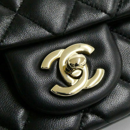 Chanel Mini Quilted 17 Mini Classic Handbag Black Chain