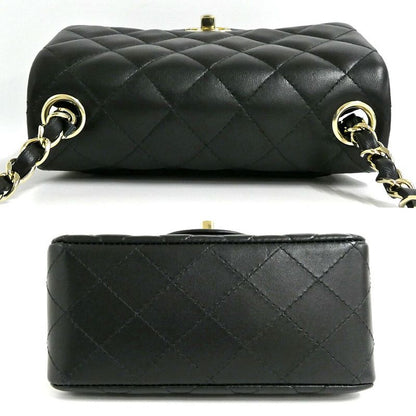 Chanel Mini Quilted 17 Mini Classic Handbag Black Chain