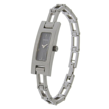 Gucci Stainless Steel Quartz Analog Display Black Dial Watch