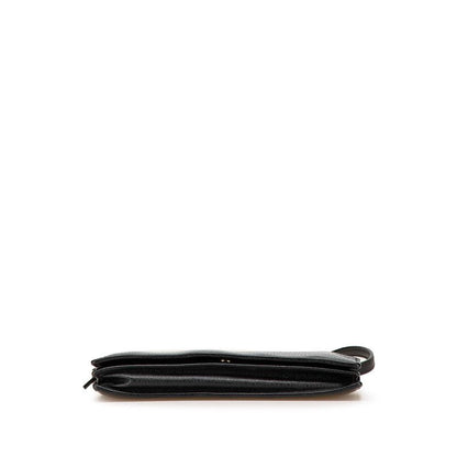 Gucci Swing Wallet Shoulder Bag Black Leather