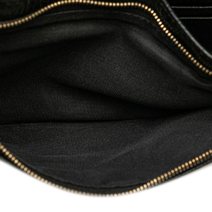 Gucci Swing Wallet Shoulder Bag Black Leather