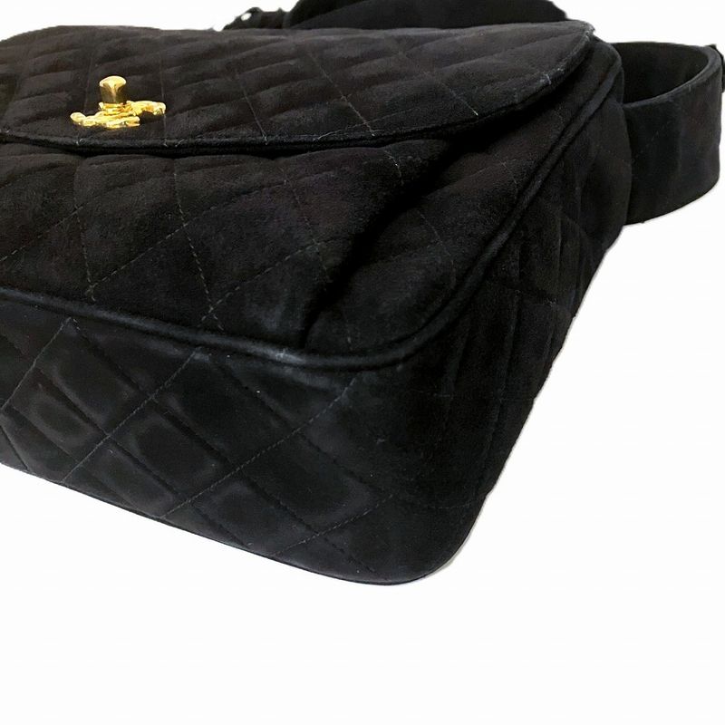 Chanel Quilted Shoulder Bag Suede