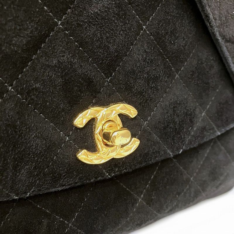 Chanel Quilted Shoulder Bag Suede