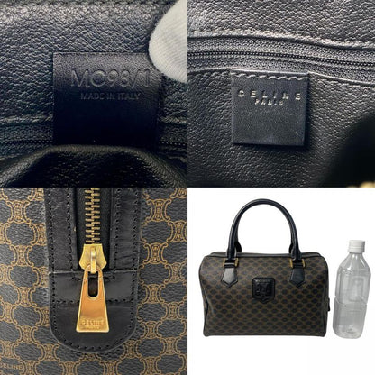 Celine Black Macadam Pattern Mini Boston Bag
