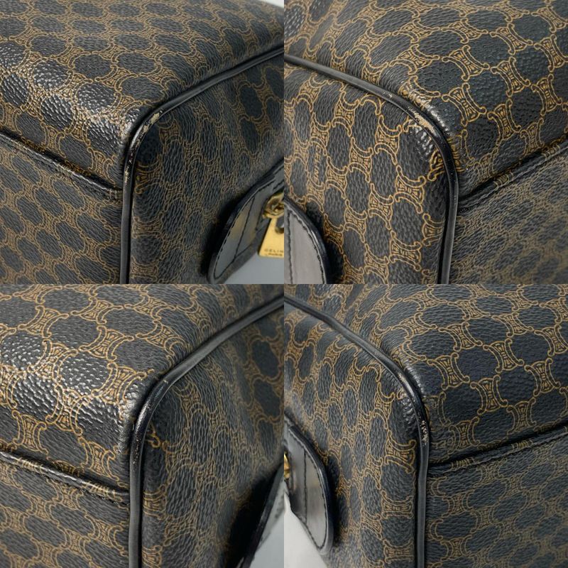 Celine Black Macadam Pattern Mini Boston Bag