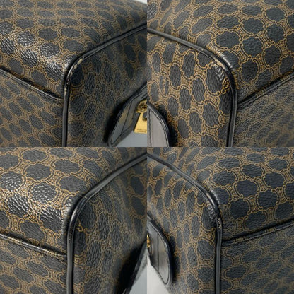 Celine Black Macadam Pattern Mini Boston Bag
