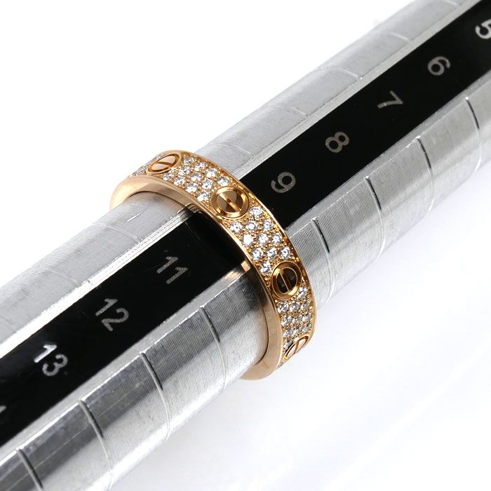 Cartier 18k Pink Gold Mini Love Diamond Ring