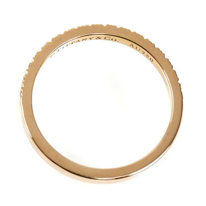 Tiffany & Co 18k Pink Gold Half Eternity Ring Diamond