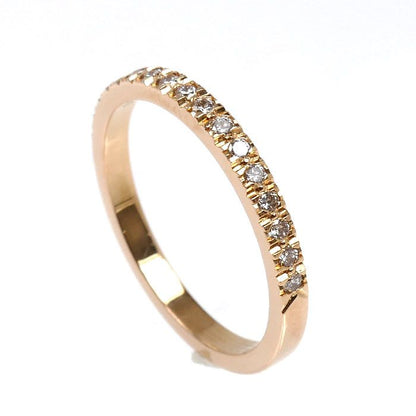 Tiffany & Co 18k Pink Gold Half Eternity Ring Diamond