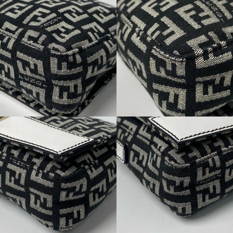 Fendi Zucca Pattern Mini Handbag Canvas Leather
