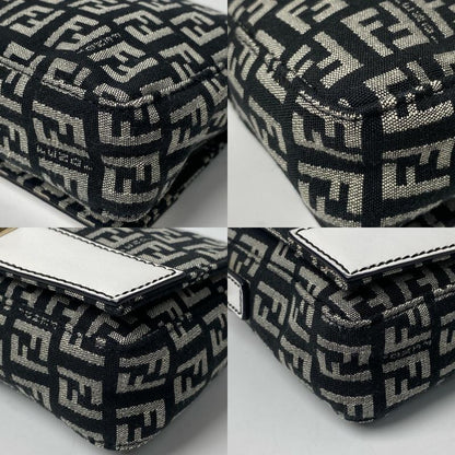 Fendi Zucca Pattern Mini Handbag Canvas Leather