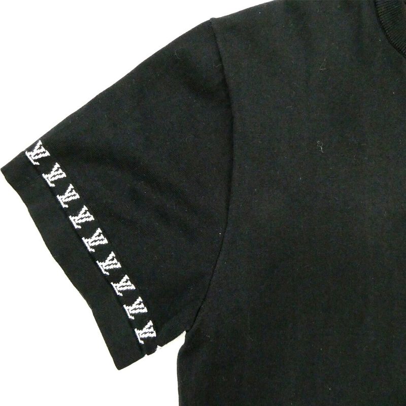 Louis Vuitton Signature Short Sleeve Cotton Crew Neck Black XS