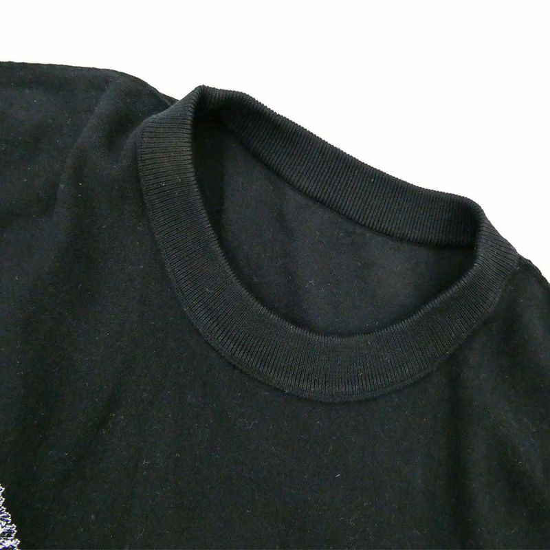 Louis Vuitton Signature Short Sleeve Cotton Crew Neck Black XS