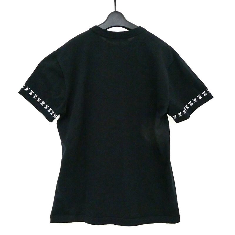 Louis Vuitton Signature Short Sleeve Cotton Crew Neck Black XS