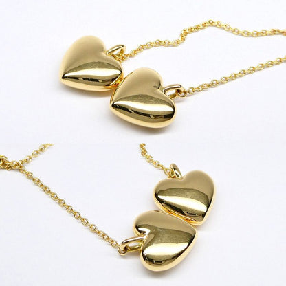 Tiffany & Co Puff Heartdrop Necklace 18k Yellow Gold Washed