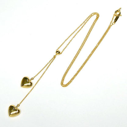 Tiffany & Co Puff Heartdrop Necklace 18k Yellow Gold Washed