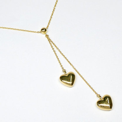 Tiffany & Co Puff Heartdrop Necklace 18k Yellow Gold Washed