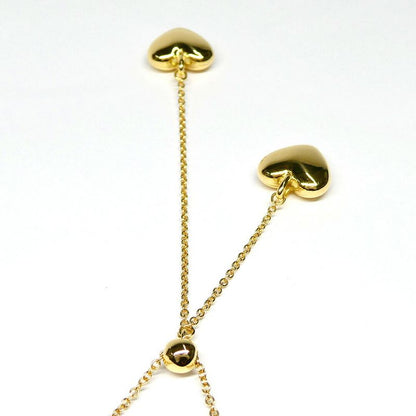 Tiffany & Co Puff Heartdrop Necklace 18k Yellow Gold Washed