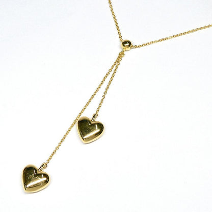 Tiffany & Co Puff Heartdrop Necklace 18k Yellow Gold Washed