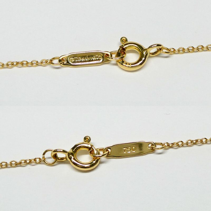 Tiffany & Co Puff Heartdrop Necklace 18k Yellow Gold Washed