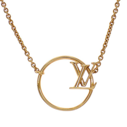 Louis Vuitton LV Eclipse Necklace Collier Metal Gold Logo