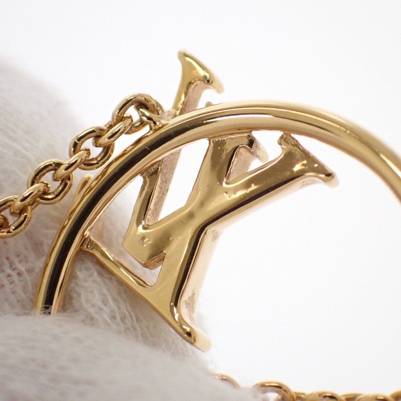 Louis Vuitton LV Eclipse Necklace Collier Metal Gold Logo