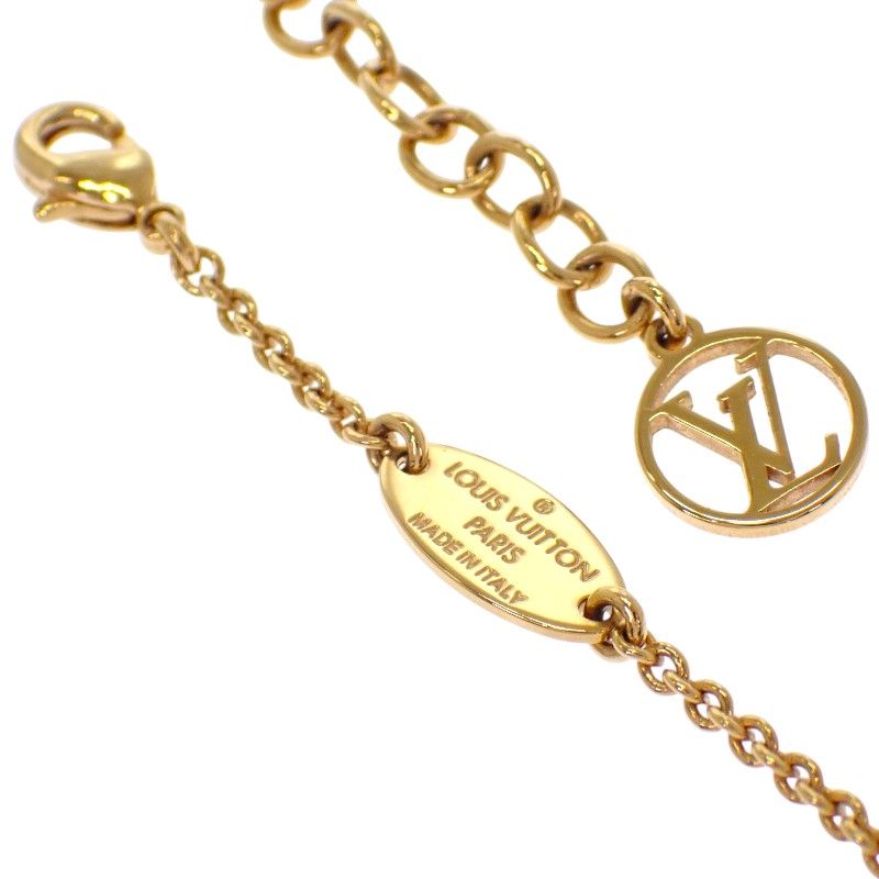 Louis Vuitton LV Eclipse Necklace Collier Metal Gold Logo