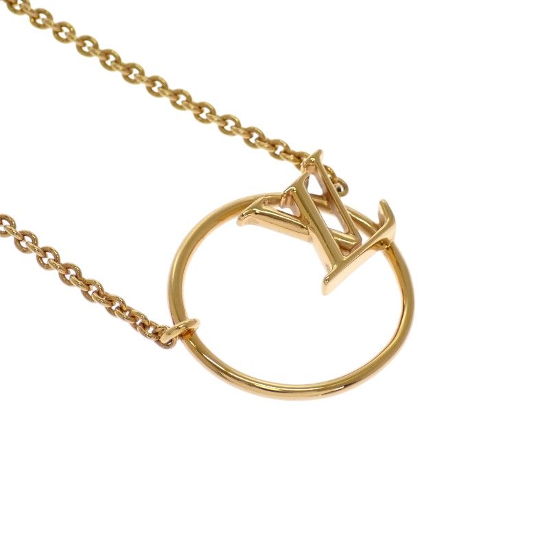 Louis Vuitton LV Eclipse Necklace Collier Metal Gold Logo