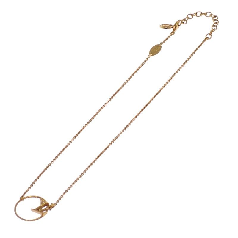 Louis Vuitton LV Eclipse Necklace Collier Metal Gold Logo