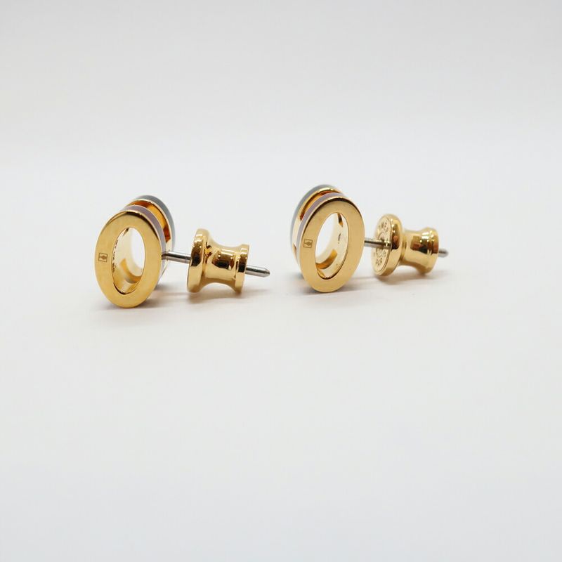 Hermes Earrings Pop Mini Ro Cover Pair Black Brown Gold
