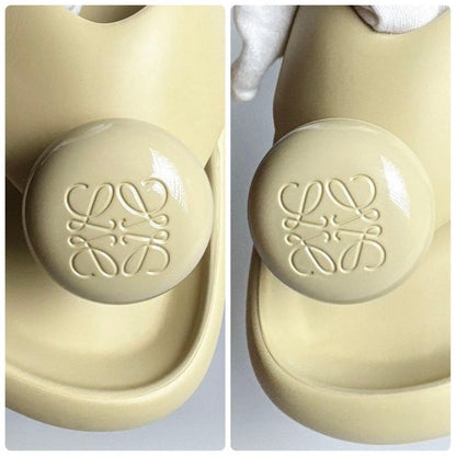 Loewe Bubble Form Slide Sandals Thong Beige