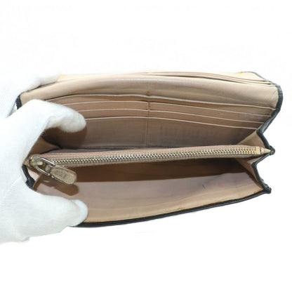 Prada Wallet Flap Coin Purse Leather Ribbon Black