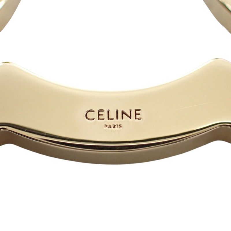Celine Flame Sparkle Brooch Crystal Metal Gold