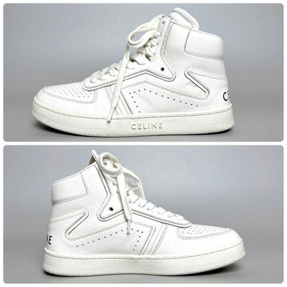 Celine Trainer High Top Sneakers 35 White