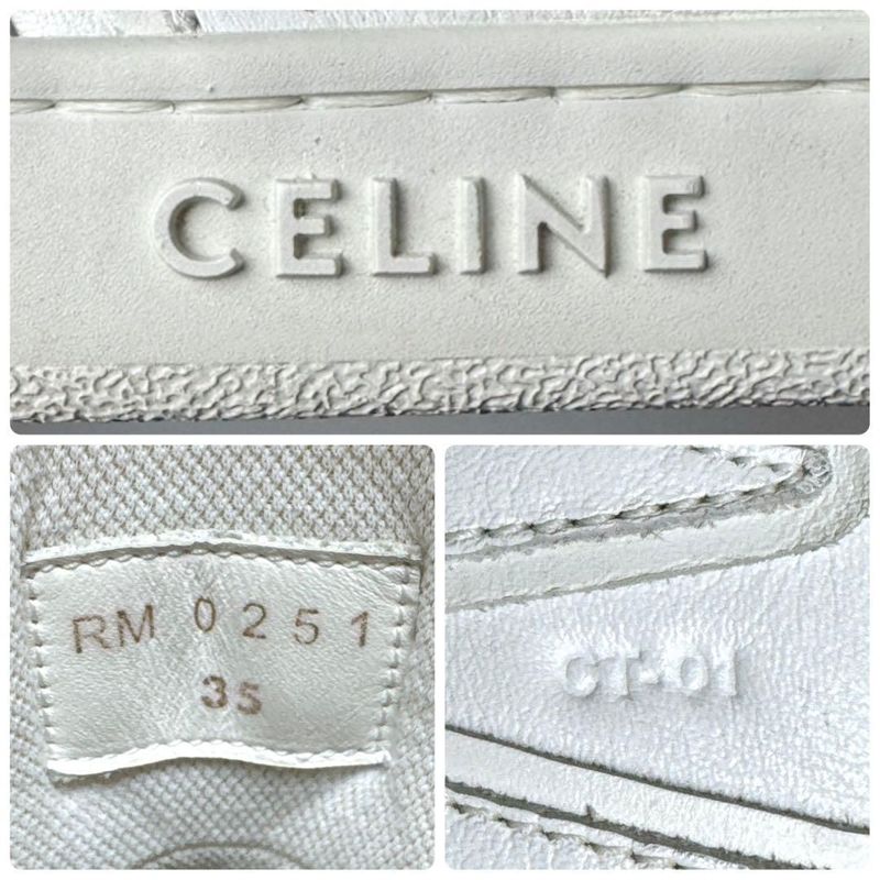 Celine Trainer High Top Sneakers 35 White