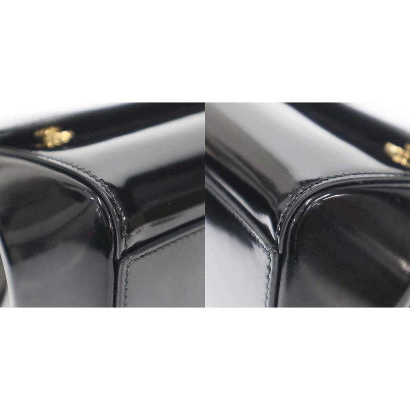 Dolce & Gabbana Sicily Patent Mini Shoulder Bag Black