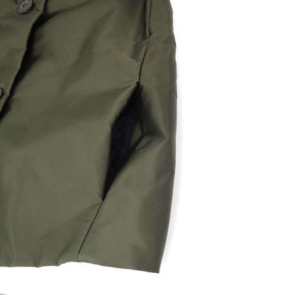 Prada Mink Nylon Short Puffer Coat Olive 38