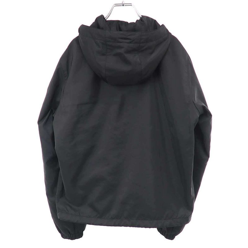 Prada Nylon Hoodie Dead Patted Jacket Black