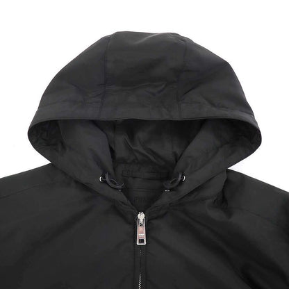Prada Nylon Hoodie Dead Patted Jacket Black